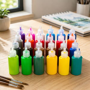 Ensemble de peinture à l'aquarelle en <span class=keywords><strong>tube</strong></span> plastique HongXi Culture 22 ml, 24 couleurs vives, peintures créatives pour enfants, bricolage, <span class=keywords><strong>gouache</strong></span> - Product Image 1