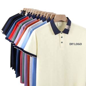 Sense of New Technology Popular Men's Polo <b>Shirts</b> Summer Ice Silk Fabric T <b>Shirts</b> Anti-Pilling With Custom Logo - Product Image 3