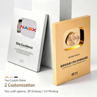 Trophée et Plaque Automobile Personnalisés Logo, Médaille Cadeau Ultime avec Bouton Lecture, Plaque Argent et Or, Récompenses YouTube, Vente en Gros