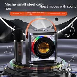 Chất lượng cao RGB đèn Đảng Loa Karaoke KTV Loa Set xách tay loa karaoke với micro không dây cho bên nhà - Product Image 2