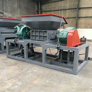 Double Shaft Stainless Steel Aluminum Glass Door Textile Shredder Wood Plastic <strong>Rubber</strong> Tire <strong>Shredding</strong> Granulator 20kW Motor - Product Image 3