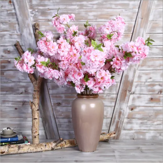 Hot Koop Kunstzijde Cherry Bloom Bloemen Kunstmatige Sakura Tak Voor Bruiloft Thuis