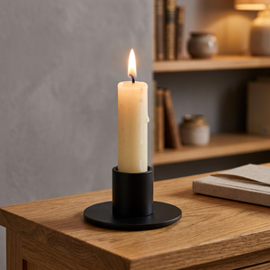 Modern <b>Black</b> Metal Taper Candle Holder Minimalist Iron <b>Candlestick</b> Stand Decorative Table Candle Holder for Home Decor - Product Image 2