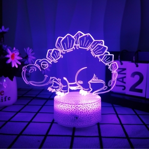 Custom Designed 7 Color Optical Illusion LED Night <b>Light</b> USB Remote Acrylic 3D Touch Table Lamp with ABS Body - Product Image 1