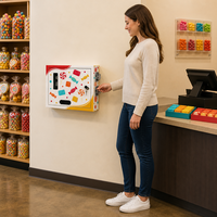 Distributeur automatique mécanique en gros, paiement par pièces et jetons, sans électricité, pour snacks, articles de soins personnels, articles de première nécessité, conforme ADA, personnalisable