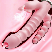 Jouet pour adultes 3 en 1 : Dildo, Vibrateur, Vibromasseur Lapin avec fonction de léchage de langue pour la masturbation, Produit pour adultes, Vibrateur pour femmes, dropshipping