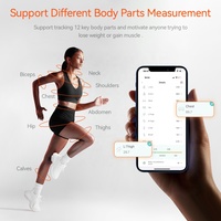 Ruban Mètre Électronique Intelligent Rétractable Verrouillage Automatique, Portée 150mm/Pouces, Option Personnalisée, Pour Fitness Physique Santé Personnelle, Plastique Durable