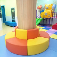 Ensemble de canapés modulaires encolureurs pour bibliothèque, avec coussins moelleux et bords arrondis sécurisés, pour maternelle, salle de jeux, salle d'attente, hall d'hôtel
