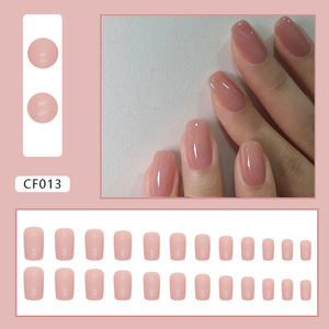 Uñas Postizas de Alta Calidad, Color Rosa Brillante, Forma Cuadrada Mediana, 24 Piezas, Reutilizables - Product Image 2