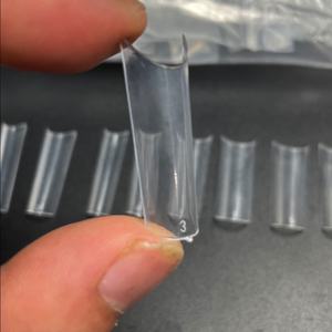 Cubierta acrílica francesa para <span class=keywords><strong>uñas</strong></span>, Punta curva Xxl C, recta, transparente, larga, cónica, cuadrada, transparente, 500 Uds. - Product Image 4