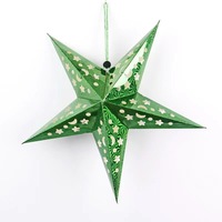 Ornement suspendu en forme d'étoile en papier laser 3D, lanterne étoile creuse, décoration festive pour plafond, pour fête de Noël, décoration de la maison, vente en gros