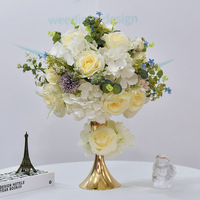 Vente en gros grand 2025 vente chaude en gros décoration de mariage violet Rose Pincushion fleur boule mariage Table centres de table