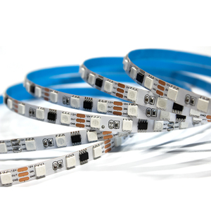Tira de <span class=keywords><strong>LED</strong></span> Flexible SMD5050 RGB WS2811 DC12V 60led/m 5m/rollo, Direccionable, con Control Remoto, Personalizable de Fábrica, en Oferta - Product Image 1