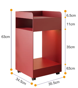 Comodino Compatto <span class=keywords><strong>Salvaspazio</strong></span> per Camere Piccole, Mobile Contenitore, <span class=keywords><strong>Tavolino</strong></span> Laterale per Divano, Arredamento Casa - Product Image 6
