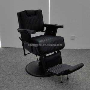 Luxury Professional Barbershop Salon Synthetic Leather Vintage Heavy Duty Hydraulic Pump Eco-friendly <b>Adjustable</b> Reclining - Product Image 1
