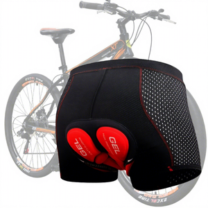 Pantaloncini da <span class=keywords><strong>Ciclismo</strong></span> da Uomo con Imbottitura in <span class=keywords><strong>Gel</strong></span> 5D, Comodi e Traspiranti, Pantaloncini da Bici con Rete, Dropshipping - Product Image 1