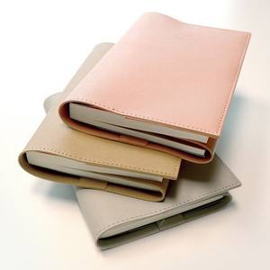 YY PU deri su geçirmez karikatür promosyon kitap ve günlüğü kapak çıkarılabilir not defteri tutucu (çok İşlevli 33.5x23.8cm siyah/bej) - Product Image 2