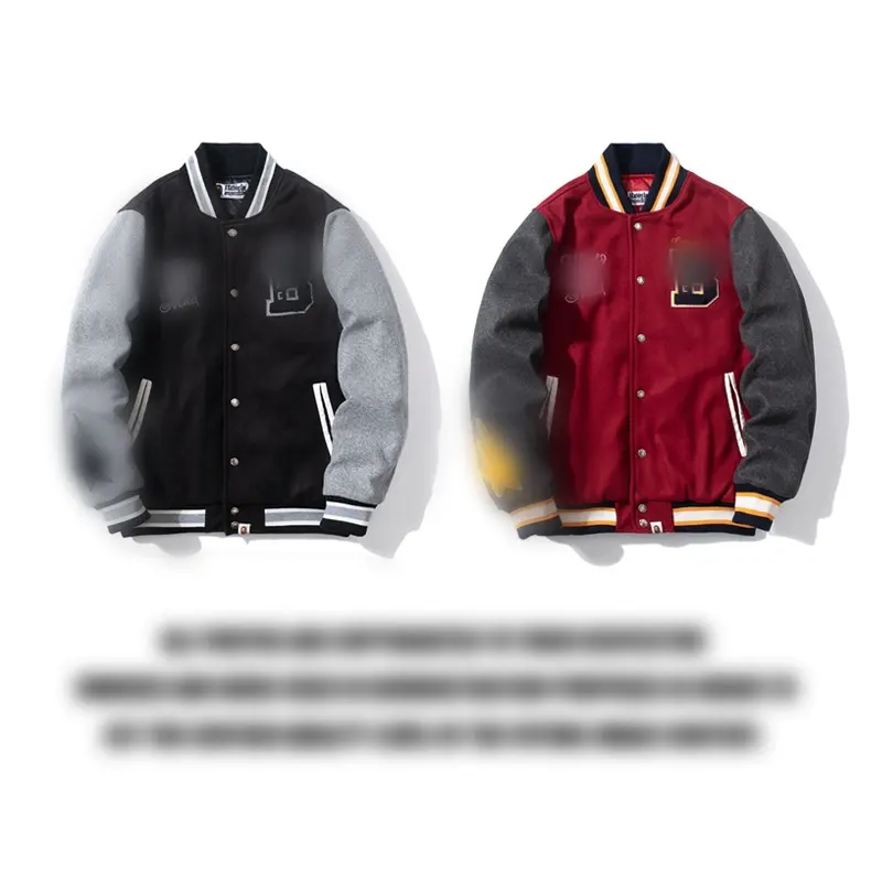 Designer famous brand clothing Autumn winter wholesale print jackets button varsity baseball jacket women