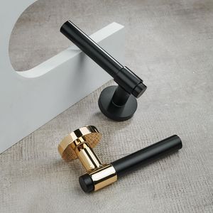 Cerradura de <span class=keywords><strong>Puerta</strong></span> Moderna de Lujo Ligero, Magnética y Silenciosa, para Interiores, de Latón, Diseño Sencillo, Manija de <span class=keywords><strong>Puerta</strong></span> Totalmente de Cobre - Product Image 2
