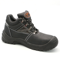 Chaussures de sécurité industrielles MAXITOUGH en cuir de vachette pleine fleur embossé, respirantes, avec embout en acier, logo personnalisé, injection PU, S3