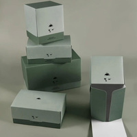 Boîte en carton de luxe recyclable à motif floral imprimé sur mesure pour cadeaux et artisanat