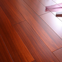 Plancher en bois massif brillant rouge fini Plancher en bois dur africain Okan Plancher verrouillable haut de gamme