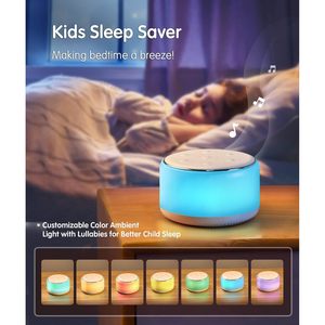 Machine à bruit blanc pour bébé avec veilleuse, 34 sons apaisants, rechargeable sur batterie - Product Image 4