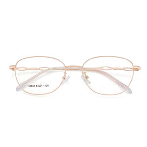 กรอบแว่นตาทรงแคทอายสำหรับผู้หญิง รุ่น 34835 กรอบโลหะเต็มรูปแบบ ป้องกันรังสียูวี ผลิตที่เมืองตันหยาง - Product Image 5