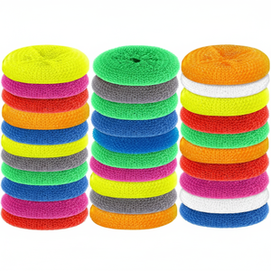 Lot de 30 éponges à récurer rondes en nylon non rayant, couleurs arc-en-ciel, pour vaisselle et casseroles - Product Image 4