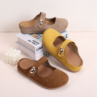 Nouvelle Collection Printemps 2026 – Sandales Demi-Cloutées Légères en Daim à Semelle Souple pour Femme, Style Birkenstock, Populaires sur Internet, à Bout Fermé, Idéales pour l'Extérieur