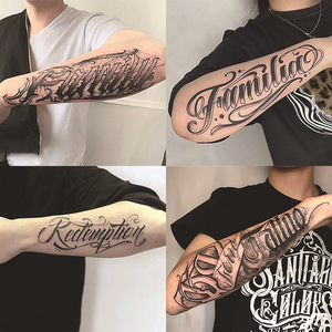 <span class=keywords><strong>Tatuaje</strong></span> Temporal de Papel con Diseño de Flor para <span class=keywords><strong>Hombre</strong></span>, Semipermanente, Resistente al Agua, Personalizado con Logotipo, para Antebrazo, Duración de 8 Días - Product Image 6