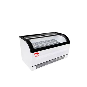 VICTORY KITCHEN Réfrigérateur congélateur à affichage de vitrine de crème glacée à température unique personnalisé-25C R404a équipement de réfrigération - Product Image 1