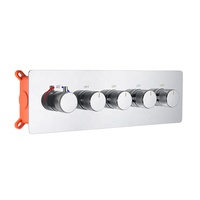 Système de douche de luxe pour salle de bain avec jets de massage, cascade en laiton montée au plafond, ensemble de douche encastré