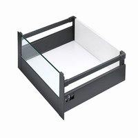 Glissières de tiroir à double paroi à fermeture amortie et extension totale modernes pour cuisine et chambre