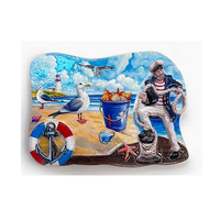 Aimant de réfrigérateur souvenir personnalisé en résine, cadeau de voyage, ville de France, Marseille, Cannes, Nice