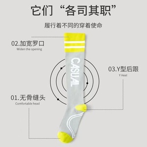 Compression <b>Socks</b> For Yoga Running Women Sport Gray White Light Green Light Blue Blue <b>Black</b> Color Blocking Polyester Fiber W2538 - Product Image 1