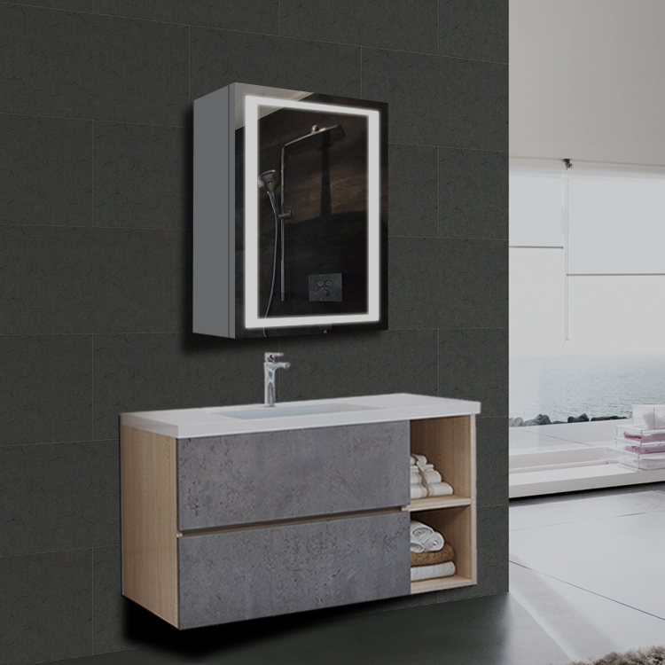 Toilet Rectangle Aluminum Make Up Mirror Cabinet Door Light with Mirrors