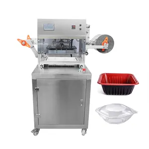 Model factory durable stainless steel packing square fresh box Modified atmosphere packaging sealing machine
