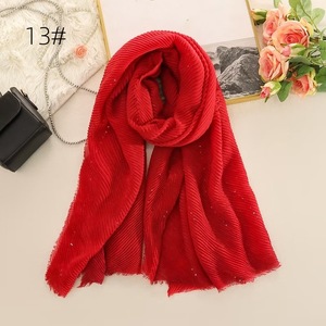 2023 dernière mode pas cher prix Hijab coton et <span class=keywords><strong>lin</strong></span> paillettes froissé écharpe 170*85 cm taille <span class=keywords><strong>voile</strong></span> de coton - Product Image 1
