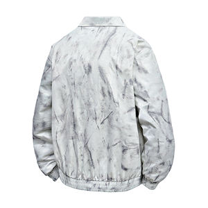 Veste décontractée pour homme, style frock tie-dye, avec logo personnalisé, pour le printemps et l'automne, grande taille, coupe ample et épaissie pour un effet volumineux. - Product Image 2