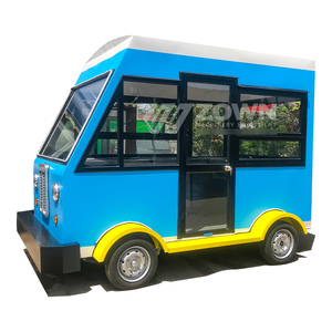 Chariot de restauration mobile électrique au design rétro, remorque alimentaire pour café et burgers, construction en fibre de verre et acier inoxydable, double évier pour - Product Image 6