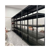 Rayonnage de Stockage en Acier à 5 Étagères, Charge Légère, Montage sans Boulons et Rivets, Protection Anti-Corrosion, Fixation Murale, Capacité de 150 kg pour Entrepôt