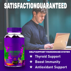 OEM rumput laut organik Elderberry permen Gummy suplemen vitamin Vegan alami untuk remaja dewasa dengan kemasan yang dapat disesuaikan - Product Image 6