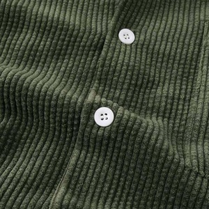 新款休闲男士夏季套装2件套灯芯绒男士短裤和衬衫套装服装 - Product Image 2