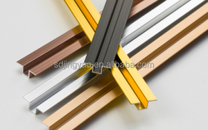 Hợp kim nhôm Dải ngoằn ngoèo lõm lồi u-thẻ rãnh tường gạch Gốm Viền nền tường trang trí dải - Product Image 5