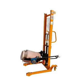 Manuel Forklift 200kg kamyon elektrikli Forklift malzeme taşıma makineleri satılık ayak işletilen yağ bidonu taşıma arabası