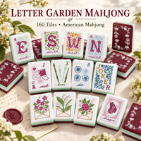 Jeu de tuiles de mahjong en acrylique pour les rassemblements de fin de semaine, jeu de table confortable dans le salon avec des amis, des sœurs et de la famille, soirée de jeux