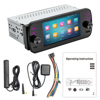 Unidad Principal de Radio para Auto con Pantalla Táctil de 5 Pulgadas, Reproductor de DVD para Auto 1 DIN, Android Auto Inalámbrico, Carplay, Radio Universal para Auto Android