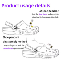 Breloques de chaussures Roblox en PVC attrayantes en gros, décorations lumineuses pour enfants, décorations de chaussures sur le thème du jeu