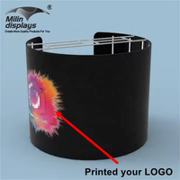 Boîtier de vogue de caméra vidéo OEM à 360 degrés avec taie d'oreiller en tissu de tension de lumière LED RVB pour toile de fond de cabine photo